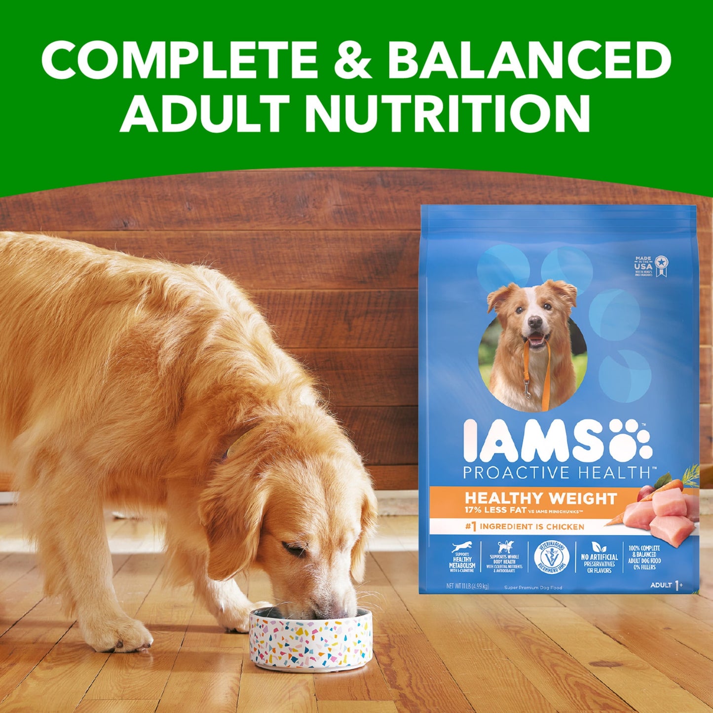 Iams Adult Healthy Weight Control Dry Dog Food With Real Chicken, 7 Lb Bag