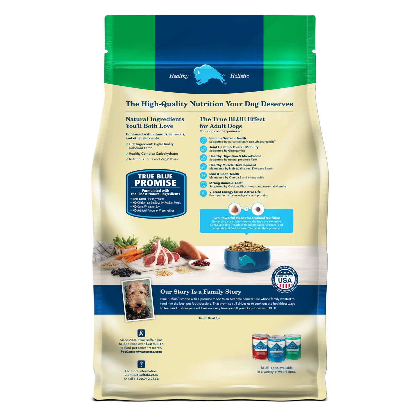 Blue Buffalo Life Protection Formula Adult Dry Dog Food, Lamb & Brown Rice, 5 lbs.