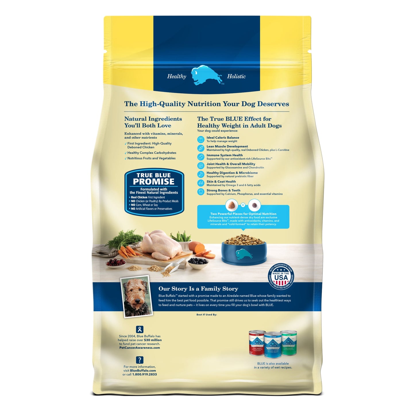 Blue Buffalo Life Protection Formula Adult Healthy Weight Dry Dog Food 24 lbs.