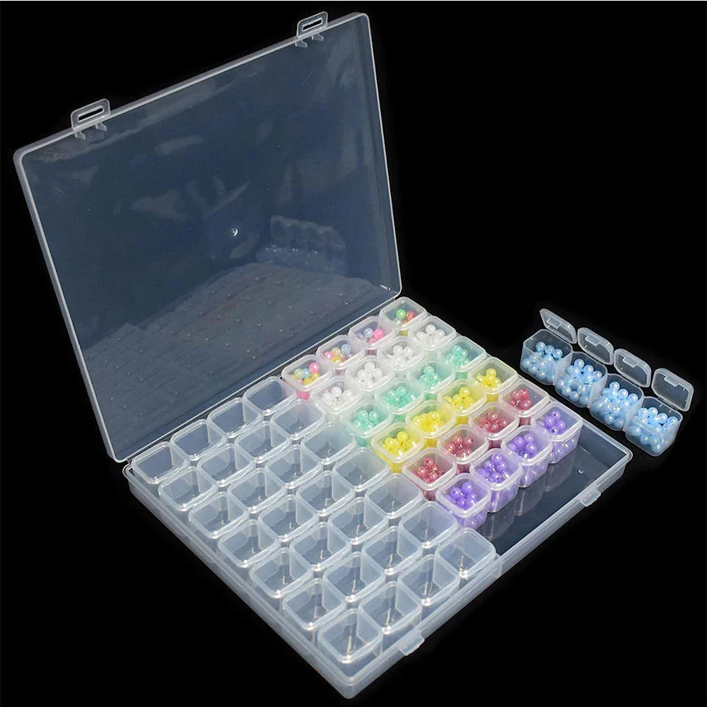 28/56 Girds Plastic Storage Box Jewelry Beads Diamond Painting Nail