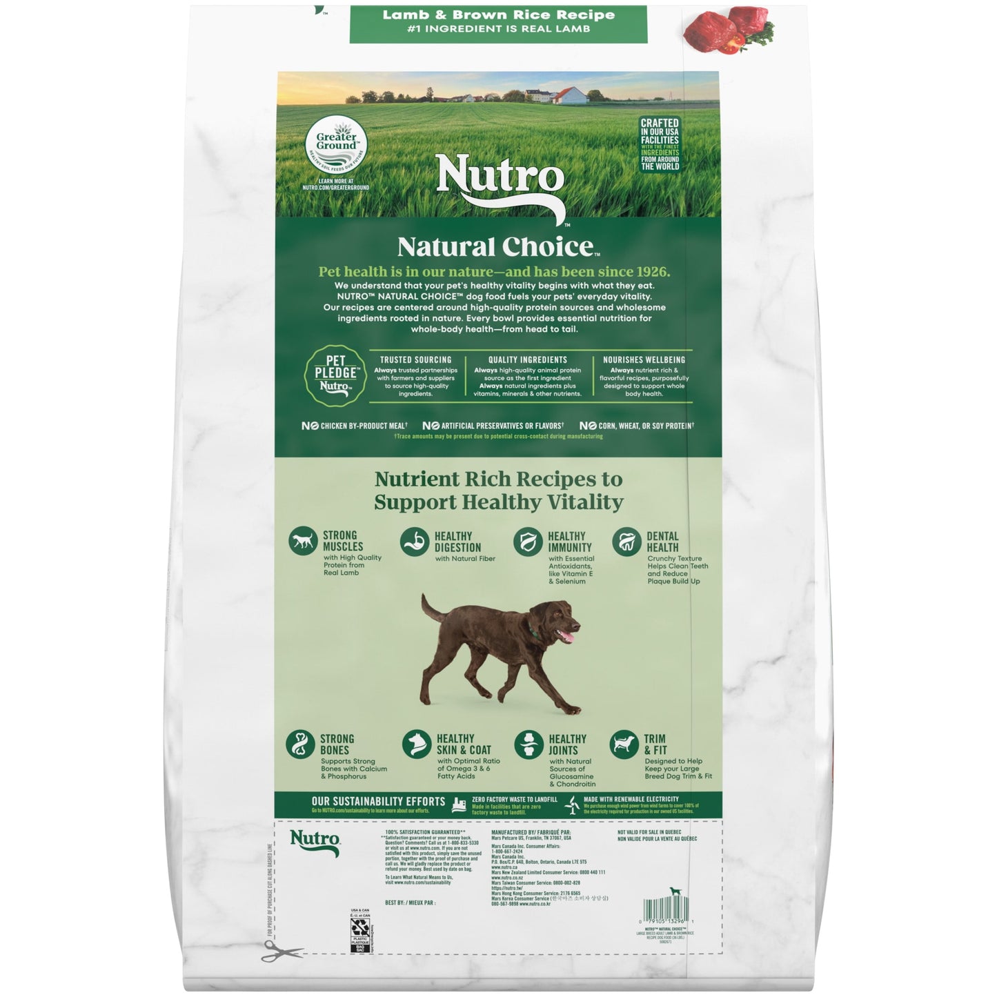Nutro Natural Choice Adult Large Breed Dry Dog Food, Lamb And Brown Rice Recipe, 36 Lbs.