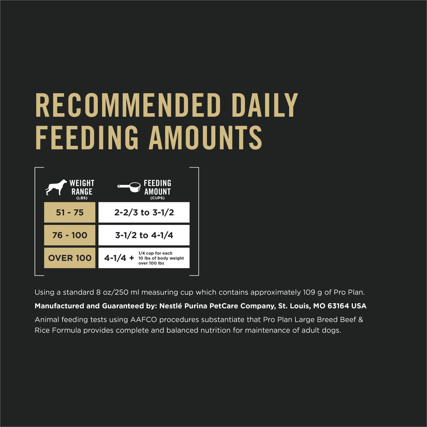 Purina Pro Plan Large Breed Dry High Protein Dog Food with Probiotics for Dogs, Beef and Rice Formula, 36 lb Bag