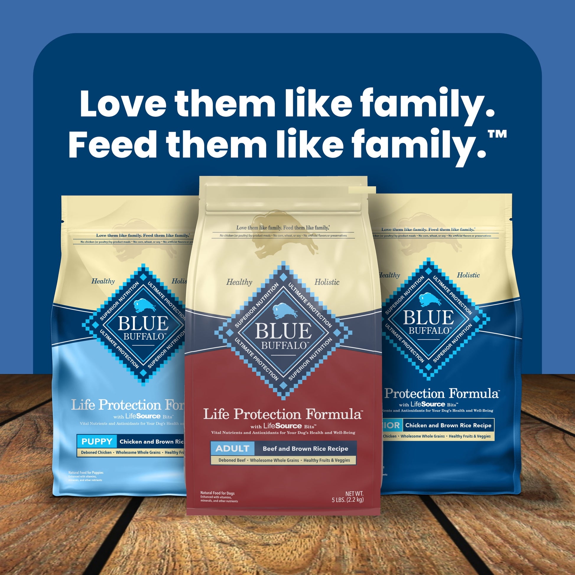Blue Buffalo Life Protection Formula Natural Dry Dog Food, Beef & Brown Rice, 15-lb. Bag