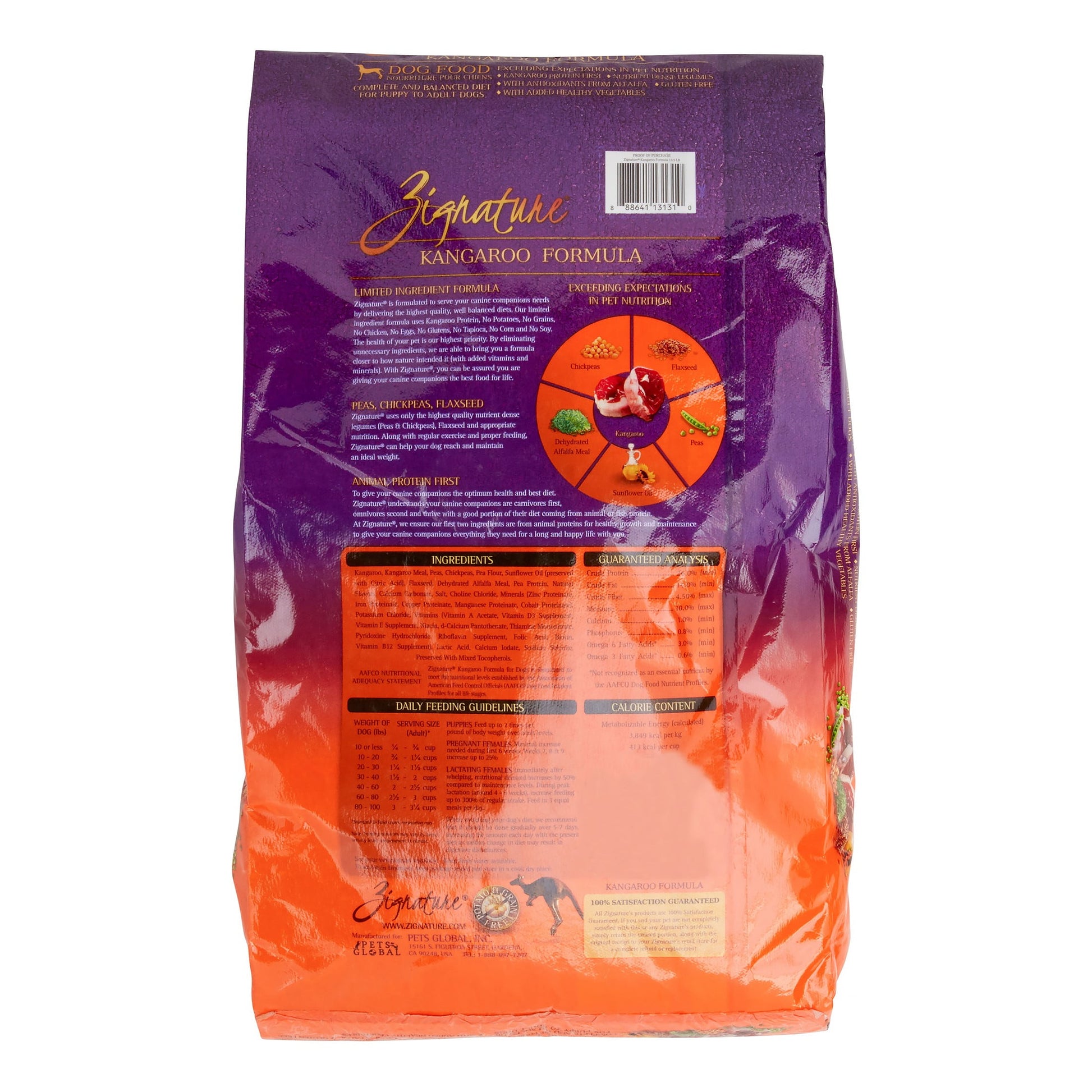 Zignature Limited Ingredient Grain-Free Kangaroo Formula Dry Dog Food, 13.5 LB