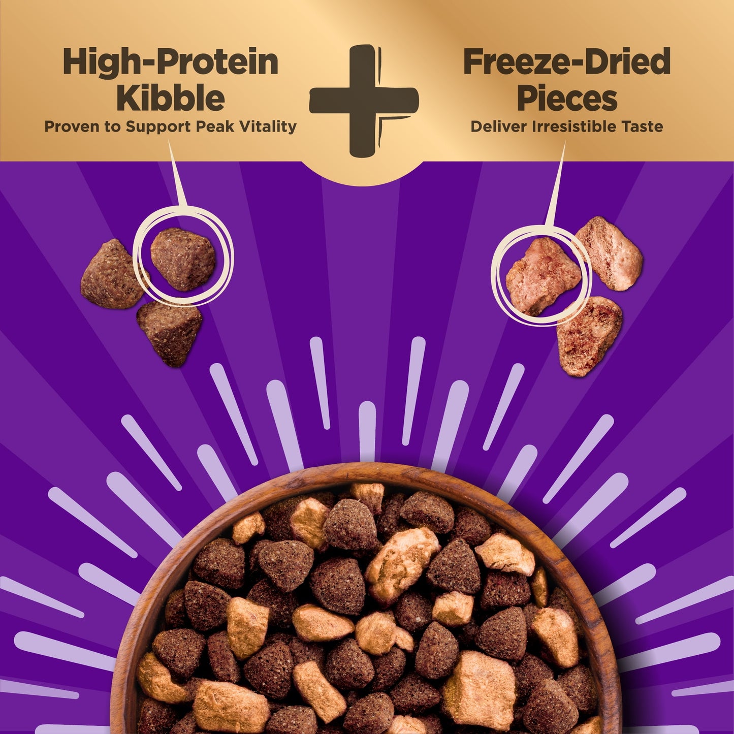 Wellness CORE+ Dry Dog Food with Freeze Dried Pieces, Small Breed, Wholesome Grains, High Protein, Natural, Original Turkey & Chicken Recipe, (10-Pound Bag)
