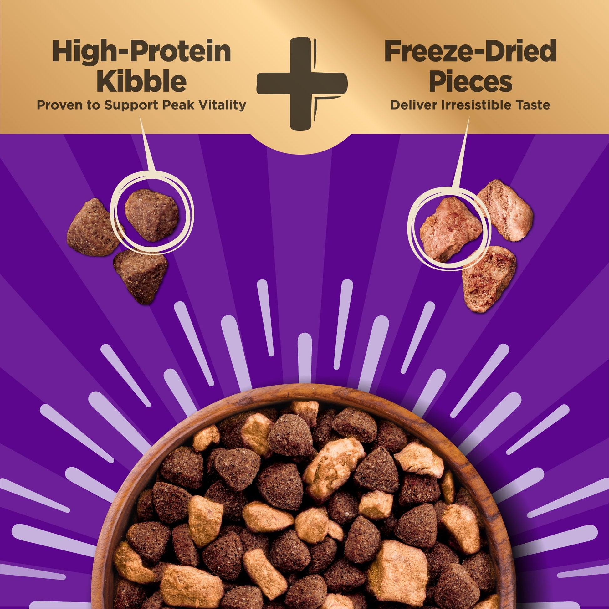 Wellness CORE+ Dry Dog Food with Freeze Dried Pieces, Small Breed, Wholesome Grains, High Protein, Natural, Original Turkey & Chicken Recipe, (10-Pound Bag)