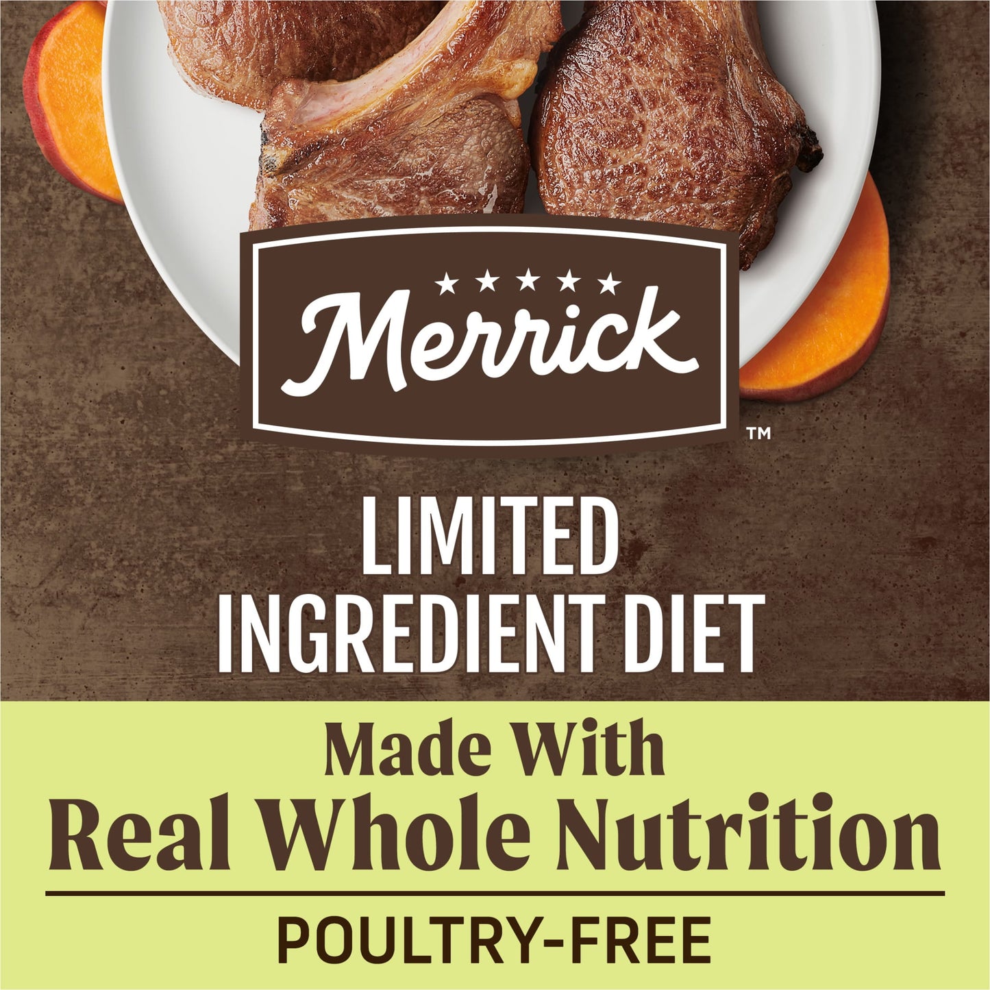 Merrick Limited Ingredient Real Lamb & Sweet Potato Dry Dog Food, Grain Free, 22 lb Bag