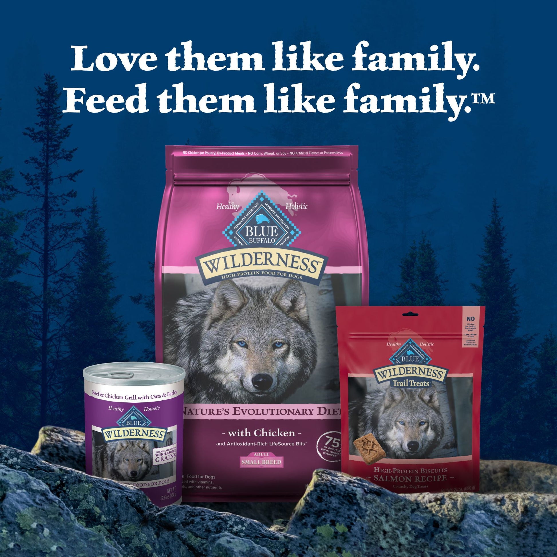 Blue Buffalo Wilderness Small Breed Dry Dog Food Plus Wholesome Grains, Chicken 4.5 lbs.