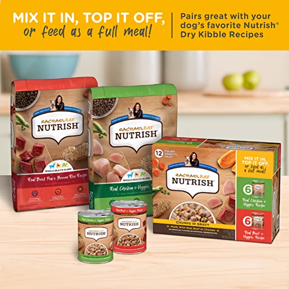 Rachael Ray Nutrish Real Chicken & Veggies Recipe Dog Food (Pack of 48)