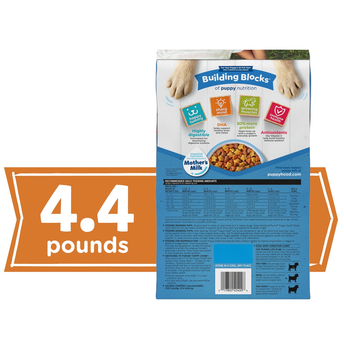 Purina Puppy Chow Complete With Real Chicken Dry Puppy Food - 4.4 lb. Bag