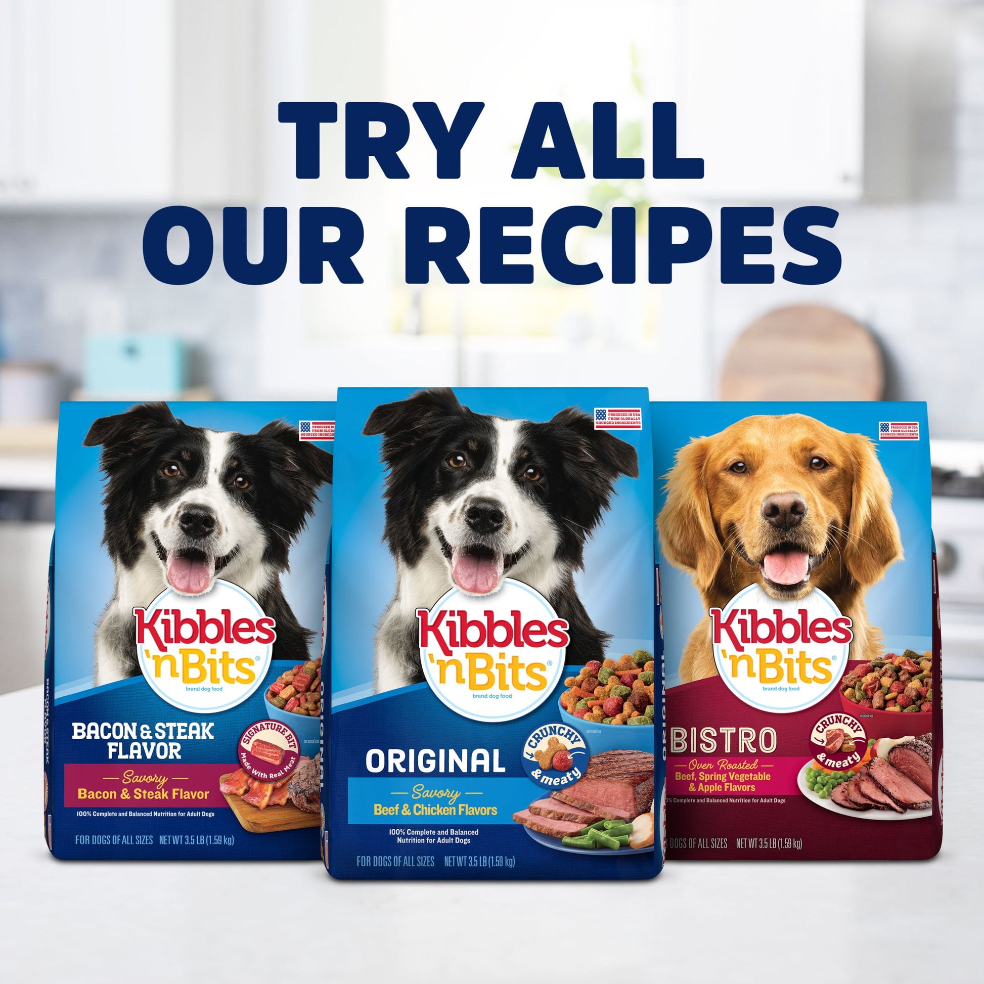 Kibbles ‘n Bits Bistro Mini Bits Small Breed Dry Dog Food Beef & Apple Flavors, (1) 16 lb. Bag