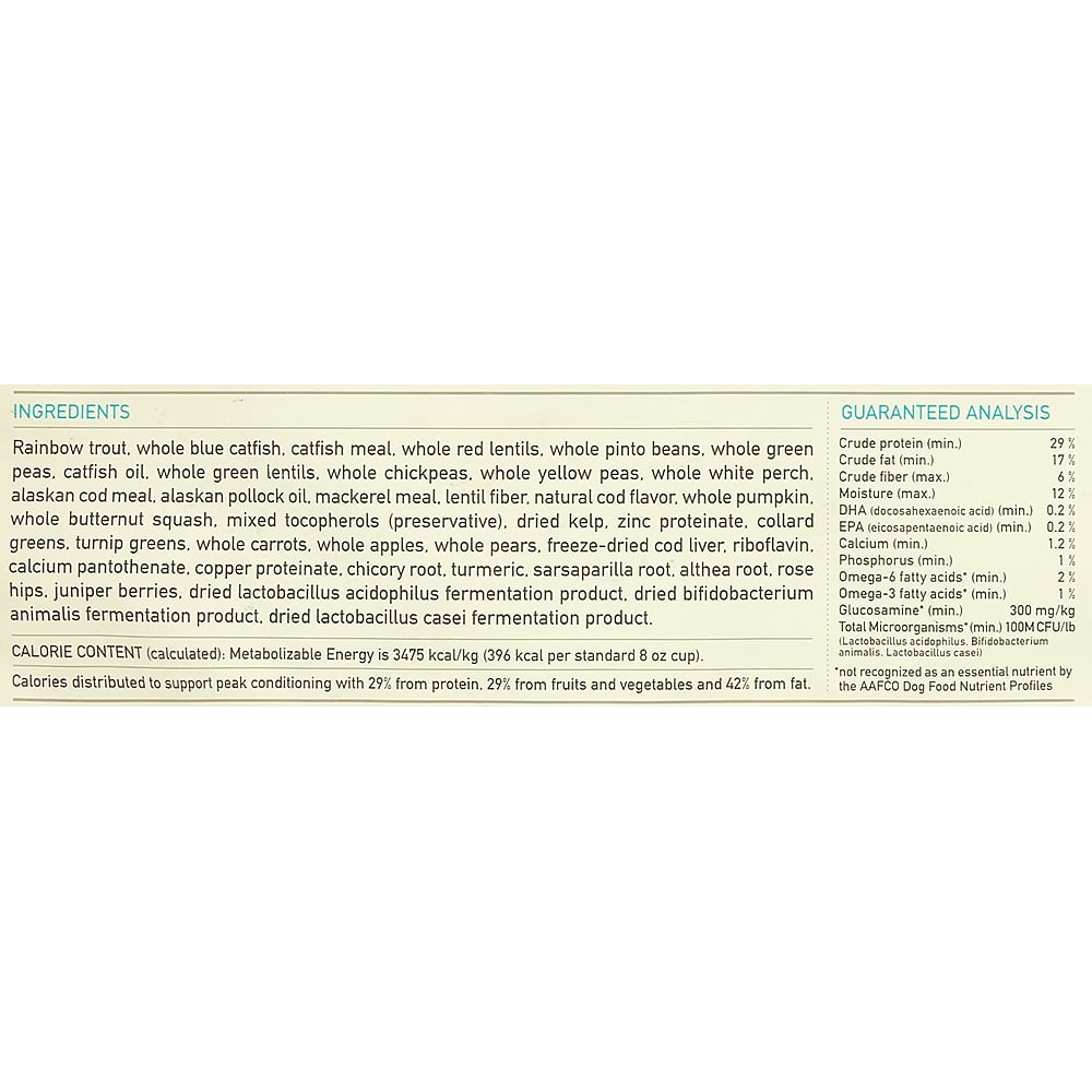 Acana Heritage Grain-Free Freshwater Fish Formula With Trout, Catfish, Perch & Greens Dry Dog Food, 25 lb