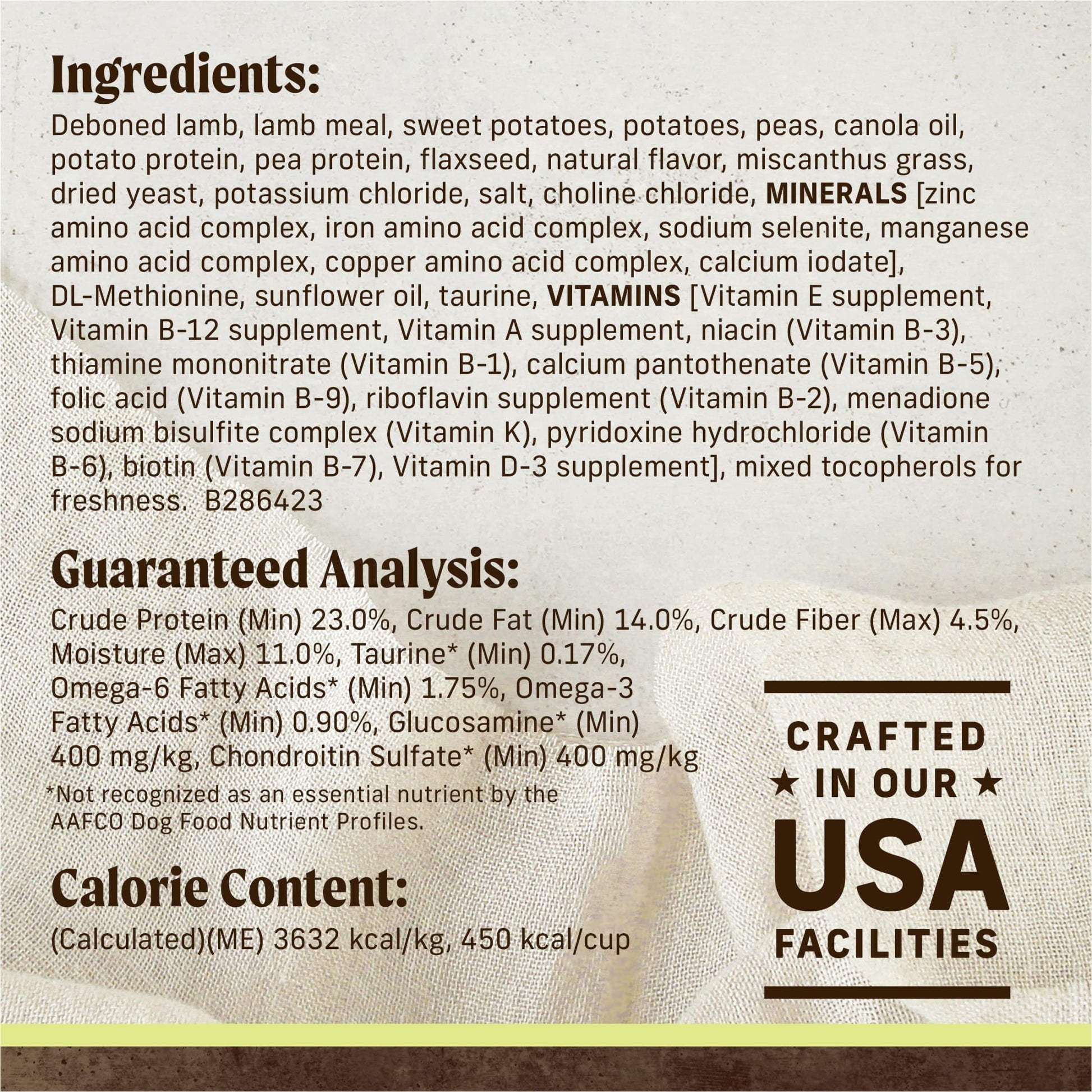 Merrick Limited Ingredient Real Lamb & Sweet Potato Dry Dog Food, Grain Free, 22 lb Bag