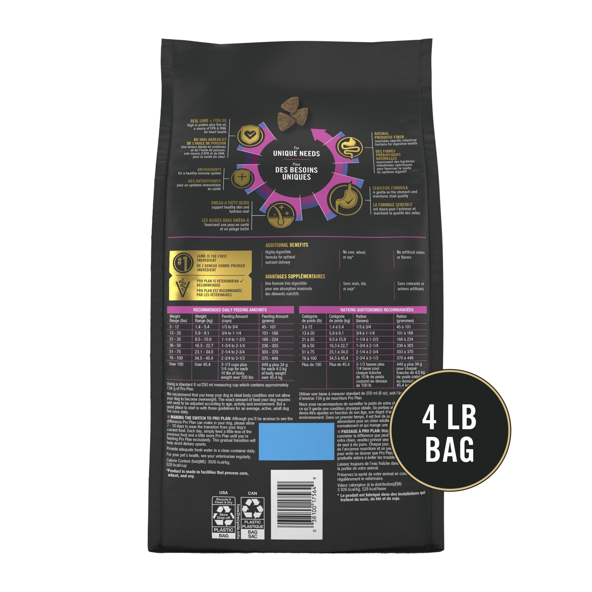 Purina Pro Plan Sensitive Skin and Sensitive Stomach Dog Food Lamb and Oat Meal Formula