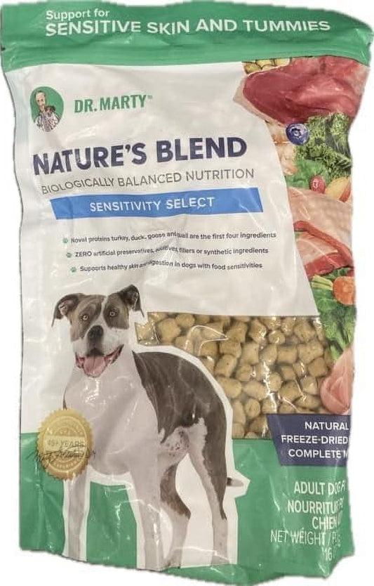 Dr. Marty Nature's Blend Sensitivity Select Freeze-Dried Raw Dry Dog Food 16 oz