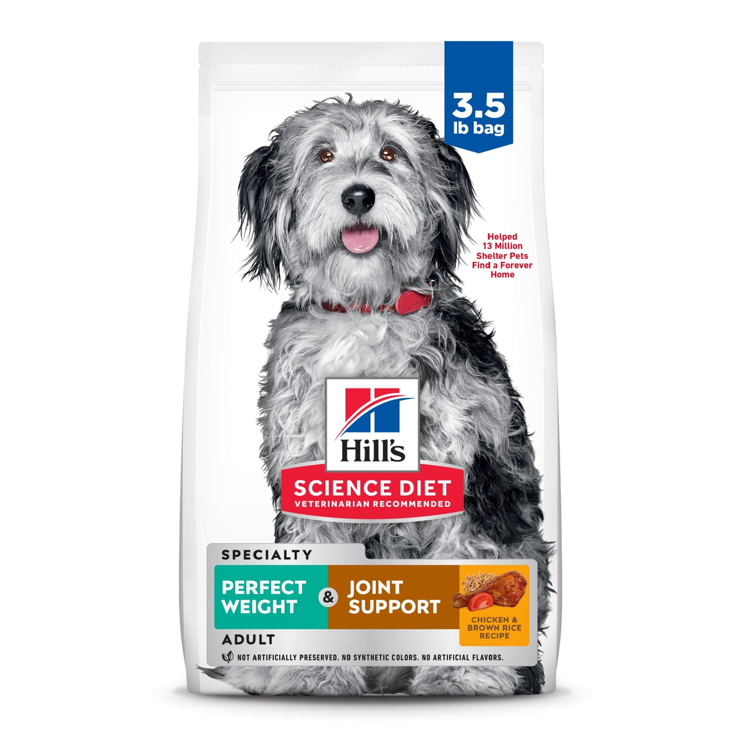 Hill's Science Diet Perfect Weight + Joint Support Chicken Dry Dog Food, 3.5lb Bag