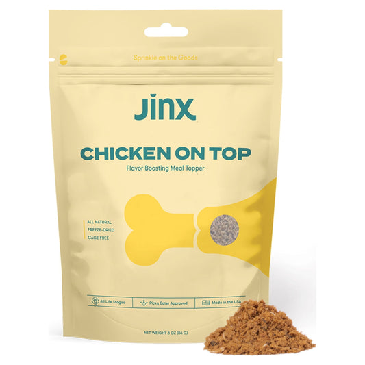 Jinx Chicken Flavor Boosting Meal Topper, Ground Dry Dog Food, 3 oz. Bag