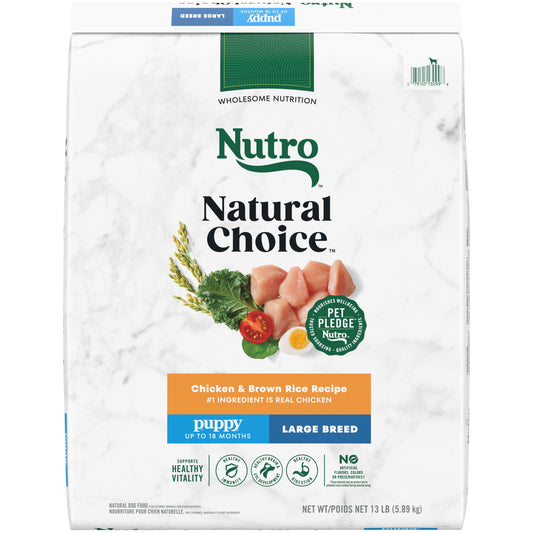 Nutro Natural Choice Large Breed Puppy Dry Dog Food, Chicken And Brown Rice, 13 Lbs.