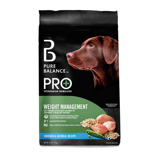 Pure Balance Pro+ Weight Management Chicken & Oatmeal Recipe Dry Dog Food, 16 lbs