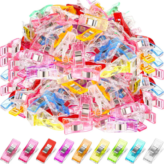Multipurpose Sewing Clips Assorted Colors, Pack of 50,Small