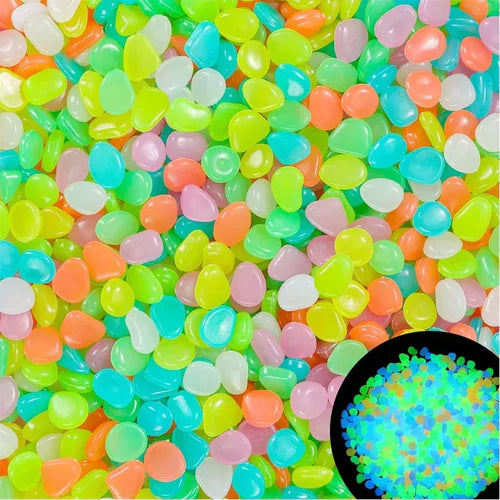100pcs Colorful Glowing Rocks for Aquarium Decoration Glow in The Dark