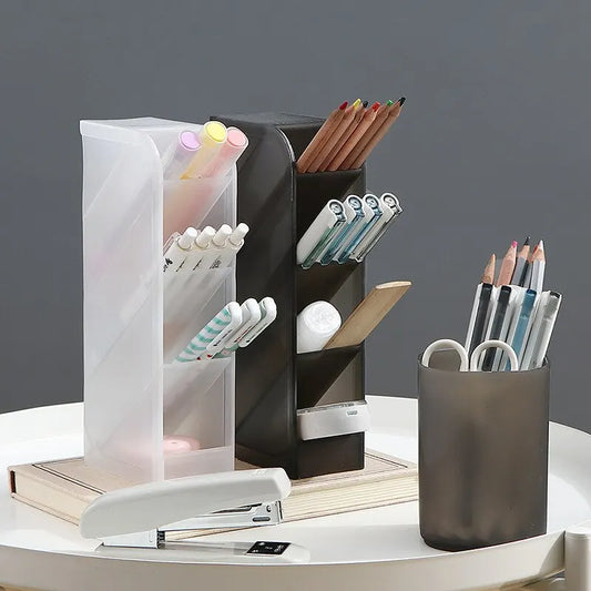 1pc White/Black Transparent Multifunctional Large Capacity Desktop