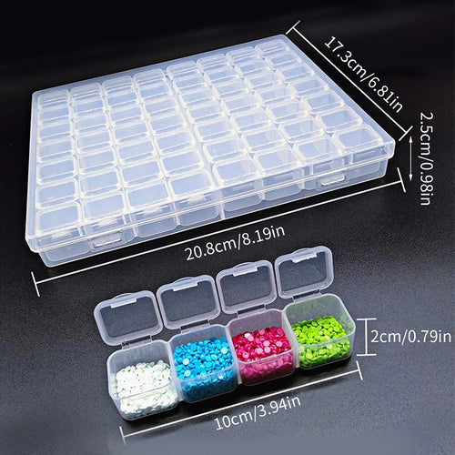 28/56 Girds Plastic Storage Box Jewelry Beads Diamond Painting Nail