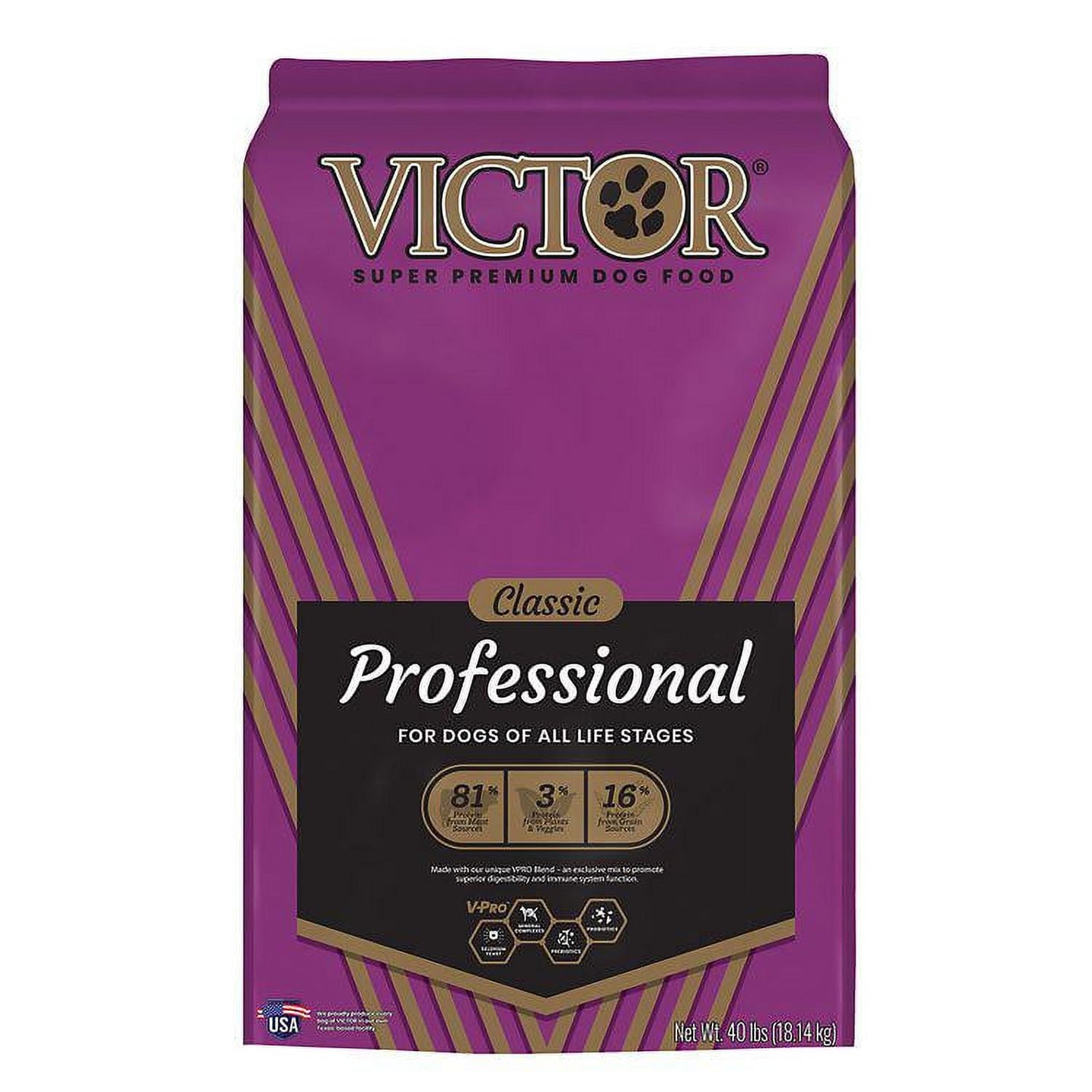 Victor Classic Professional Formula All Life Stages Dry Dog Food 40 lb