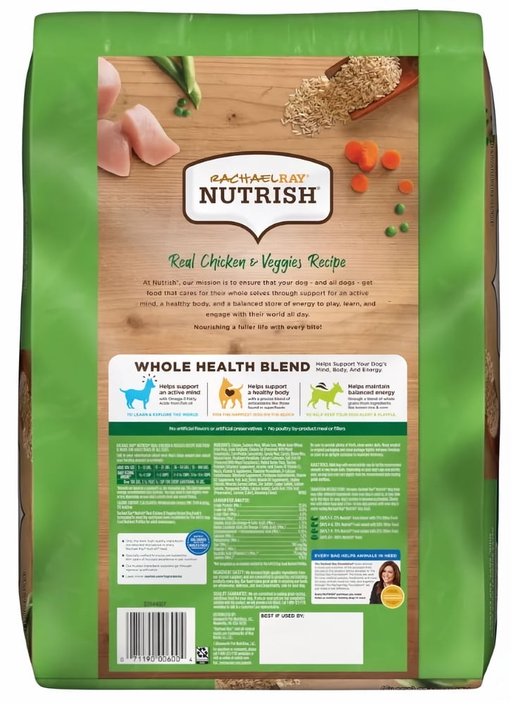 Rachael Ray Nutrish Real Chicken & Veggies Recipe Dog Food 14 lb Bag (Pack of 20)