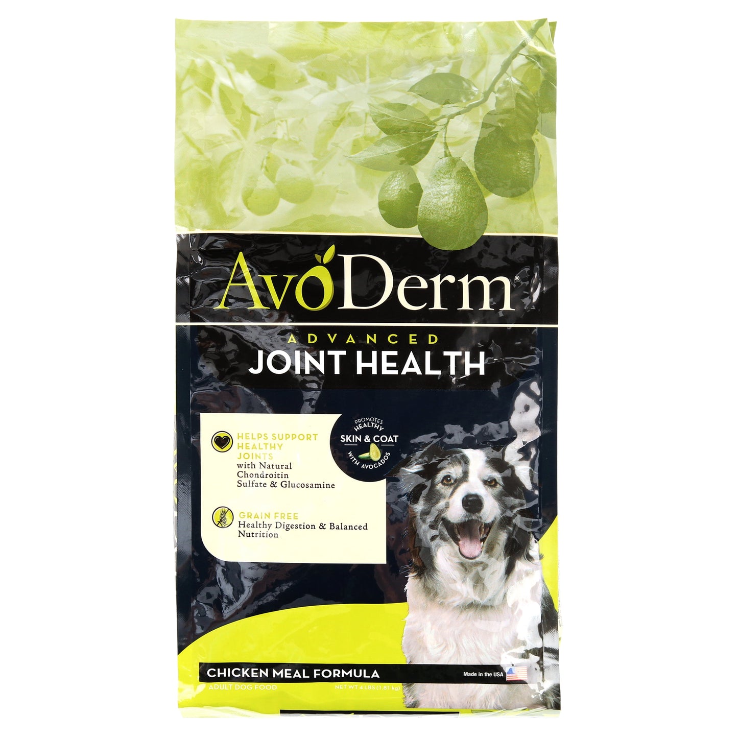 AvoDerm Joint Health Grain Free Chicken Meal Dry Dog Food 4LB