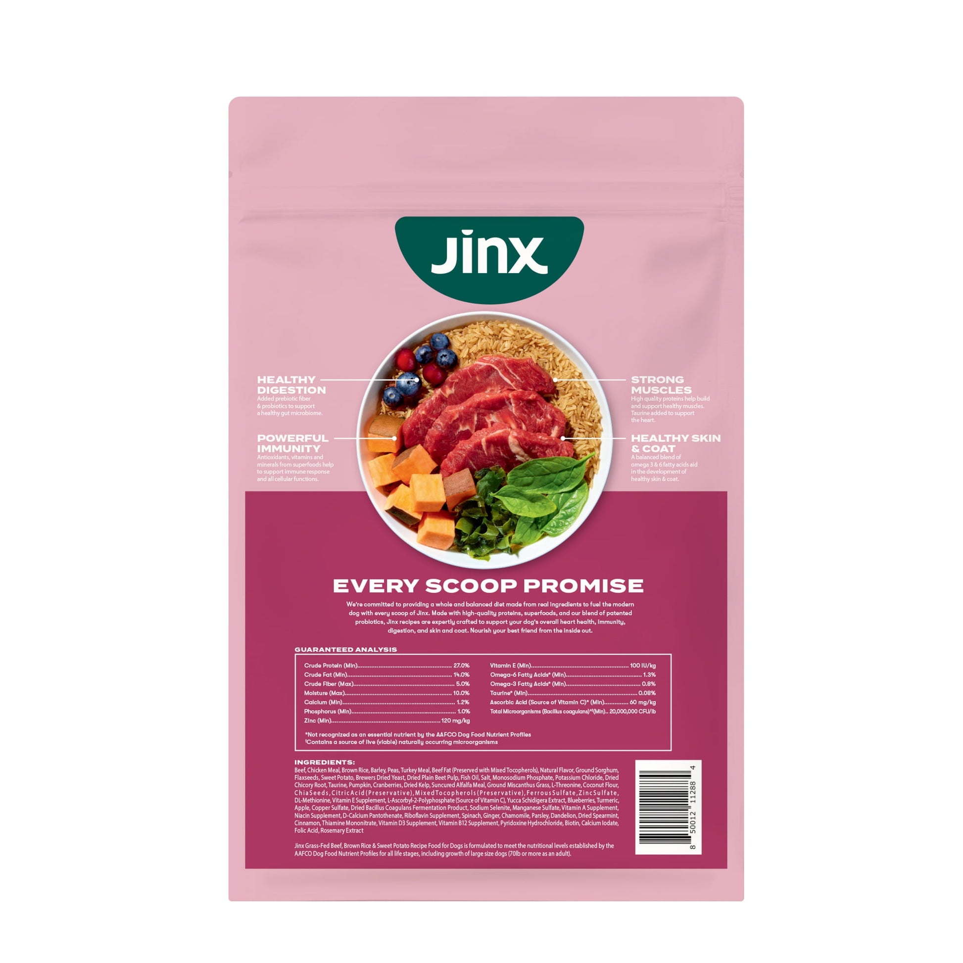 Jinx Beef Brown Rice Sweet Potato 4lb Dry Dog Food Bag