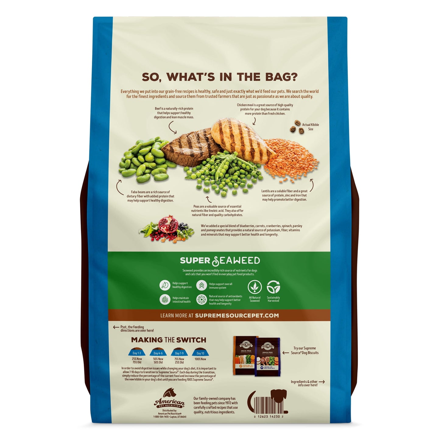 Supreme Source Grain-Free Beef, Chicken Meal & Lentil Recipe Dry Dog Food, 11lb Bag