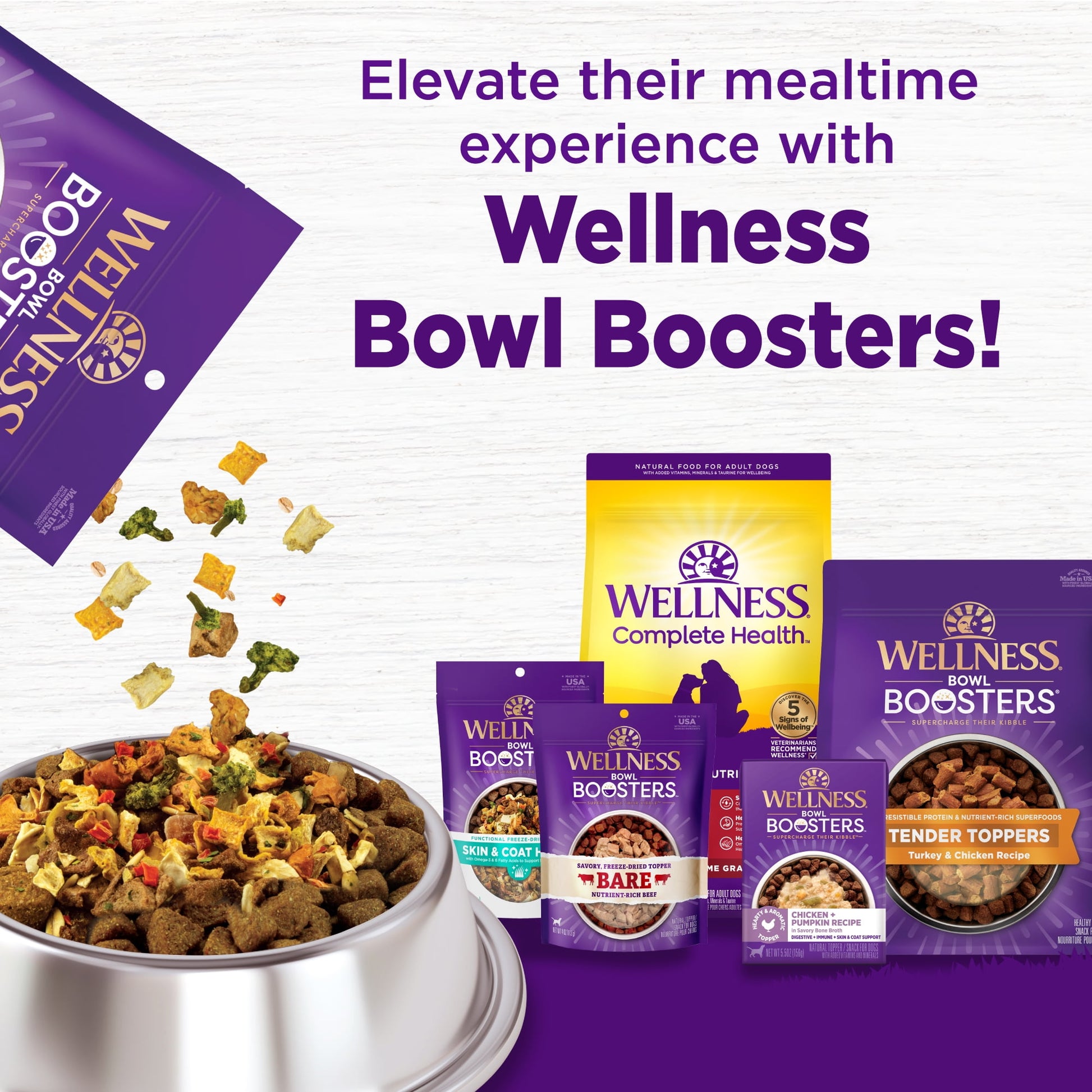 Wellness Complete Health Dry Dog Food, Wholesome Grains, Natural, Chicken & Oatmeal, (30-Pound Bag)