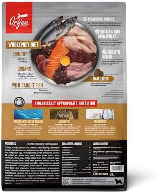 ORIJEN Dog Puppy Recipe, 4.5lb, High-Protein Grain-Free Dry Puppy Food, Packaging May Vary, Chicken Grain-Free Food Puppy 4.5lb