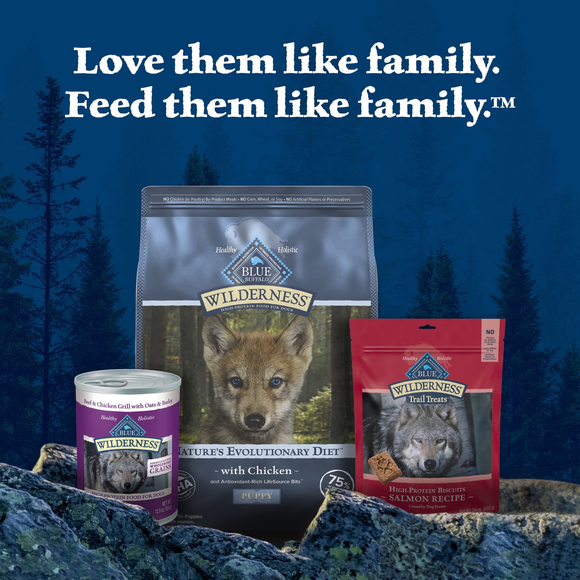 Blue Buffalo Wilderness High-Protein Natural Puppy Dry Food, Chicken Recipe, 4.5-lb. Bag