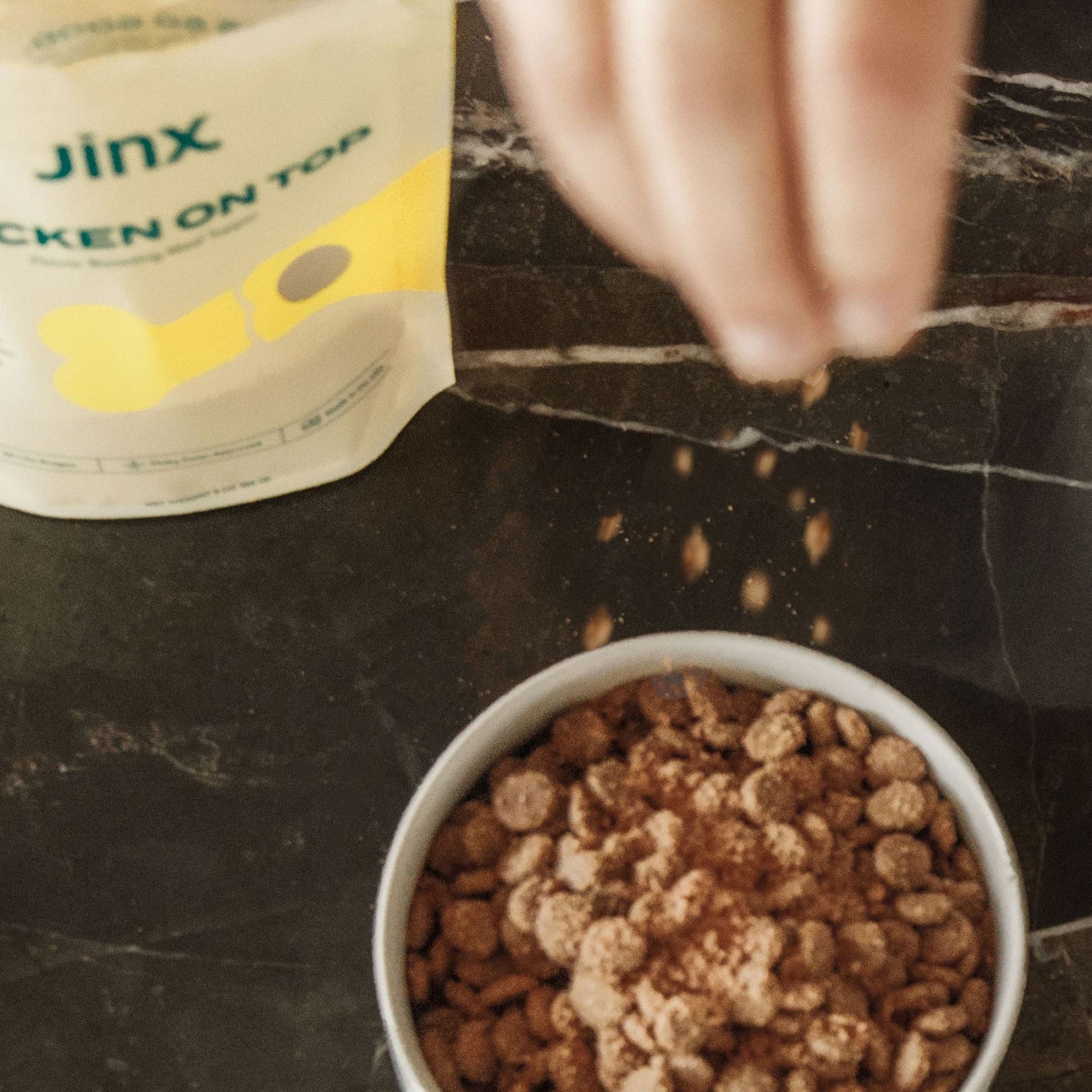 Jinx Chicken Flavor Boosting Meal Topper, Ground Dry Dog Food, 3 oz. Bag
