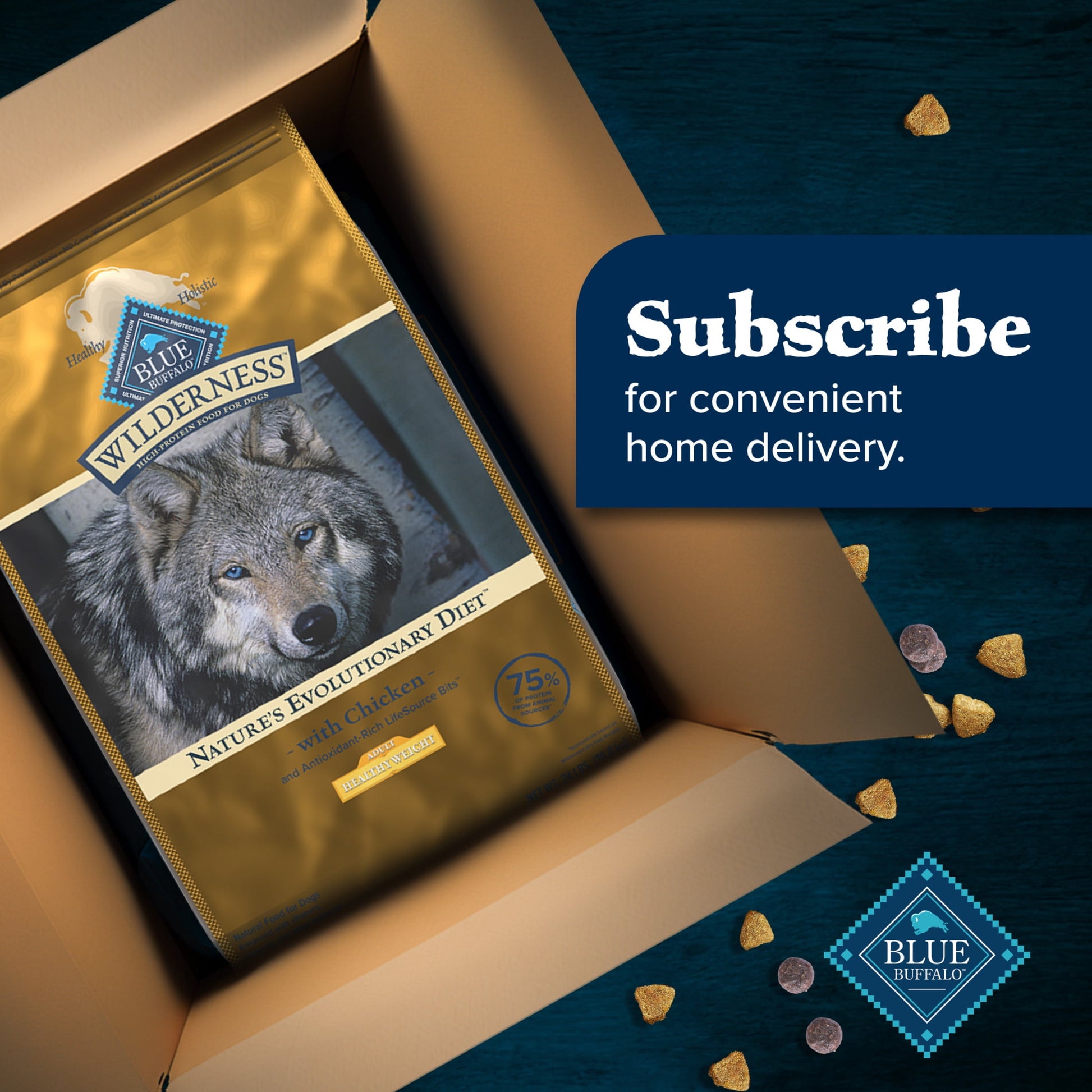 Blue Buffalo Wilderness Healthy Weight Dry Dog Food Plus Wholesome Grains, Chicken 24 lbs.